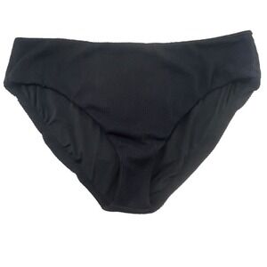 J Crew Scrunchie Bikini Bottom Black High Rise Plus Size 3X BH482 New Beach Sexy